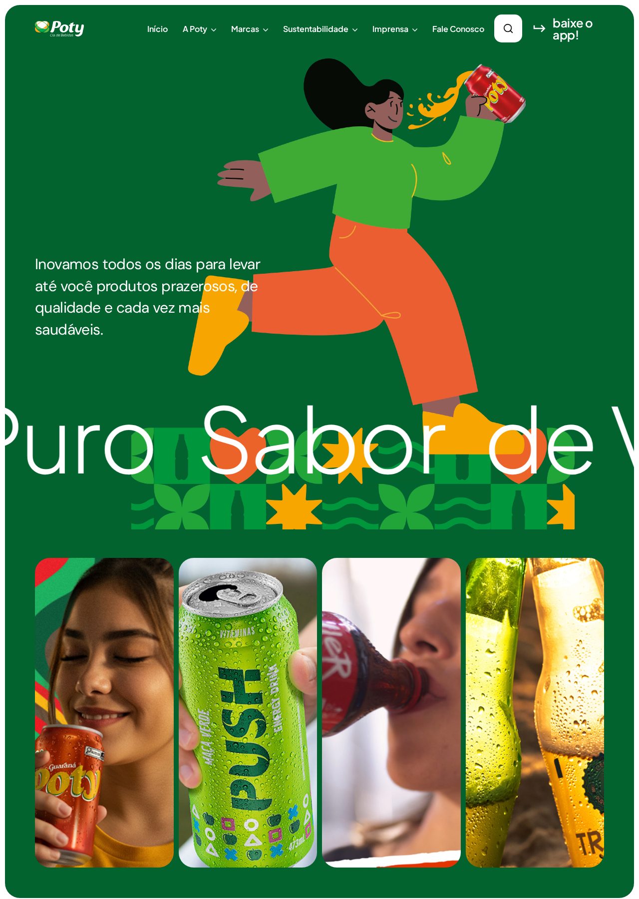 Site entregue para Bebidas Poty